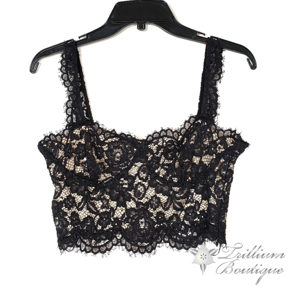 Zara Basic Collection Lace Bralette/Crop Top M - Picture 1 of 5